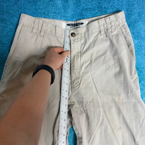 VTG Anchor Blue Baggy Chino Pants 33x32 Tan (Fits 30x28.5) Skater Y2K - Picture 6 of 16